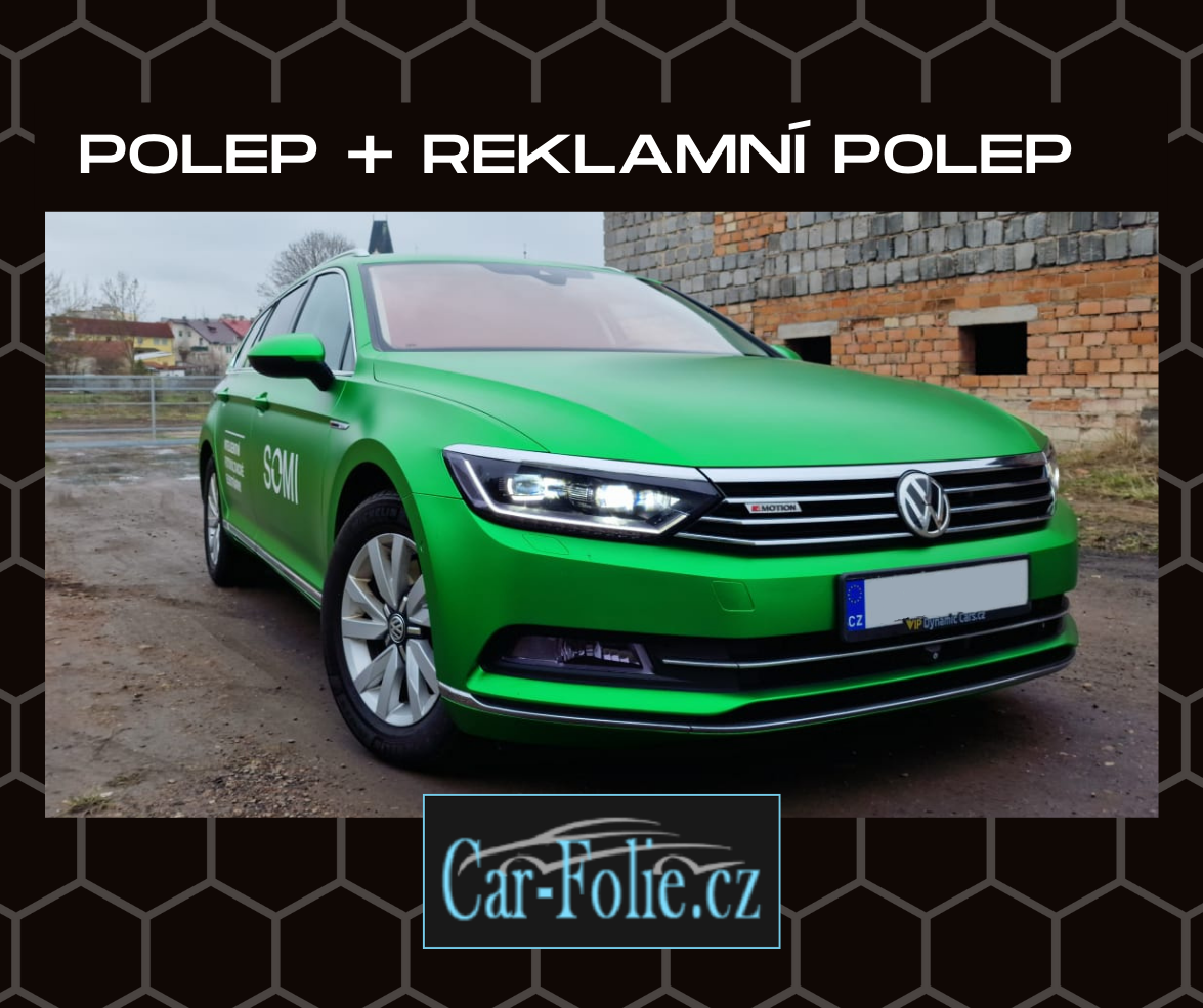 Zelený reklamní polep
