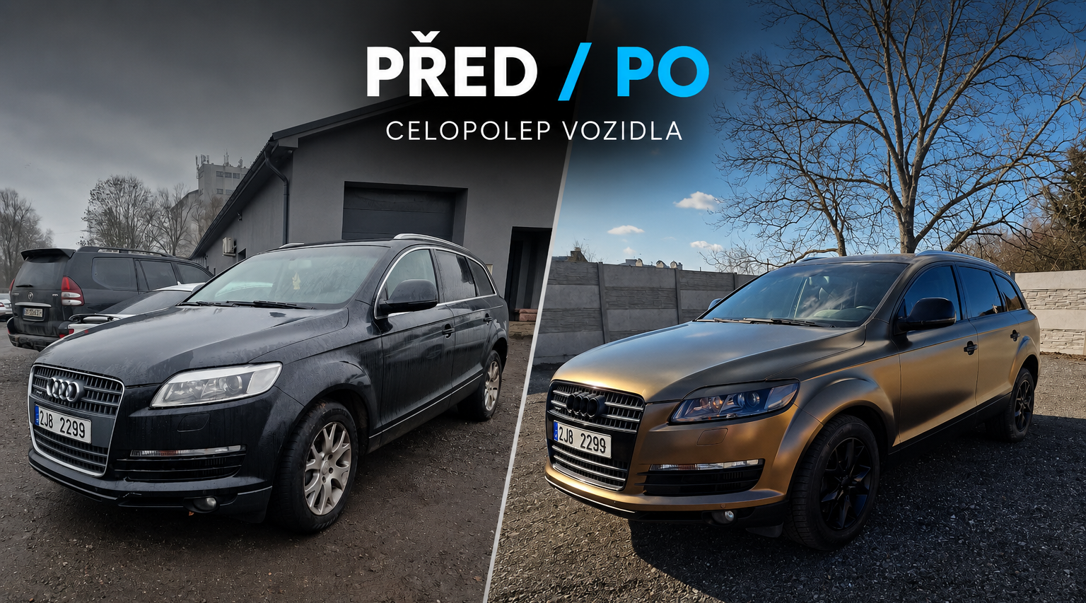 Celopolep vozidla Přelouč – změna barvy auta wrapping